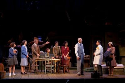 Molly Ephraim (Anne Frank), Felicity Jones (Edith Frank), Steve Vinovich (Mr. Van Daa Photo